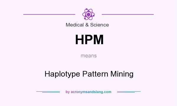 What does HPM mean? It stands for Haplotype Pattern Mining