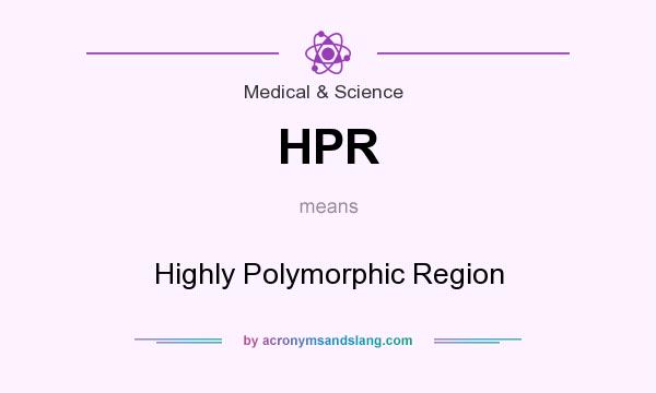 What does HPR mean? It stands for Highly Polymorphic Region