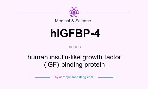 What does hIGFBP-4 mean? It stands for human insulin-like growth factor (IGF)-binding protein