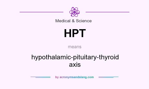 What does HPT mean? It stands for hypothalamic-pituitary-thyroid axis