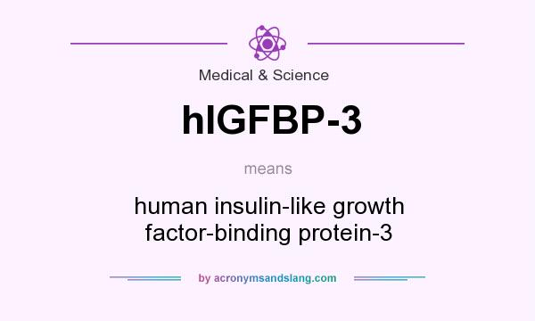 What does hIGFBP-3 mean? It stands for human insulin-like growth factor-binding protein-3