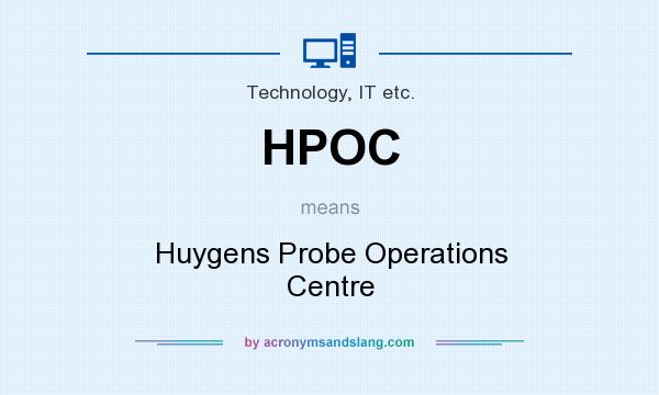 What does HPOC mean? It stands for Huygens Probe Operations Centre