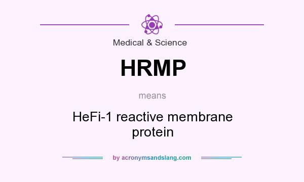 What does HRMP mean? It stands for HeFi-1 reactive membrane protein