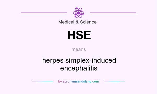 What does HSE mean? It stands for herpes simplex-induced encephalitis