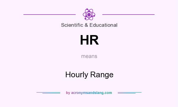 What does HR mean? It stands for Hourly Range