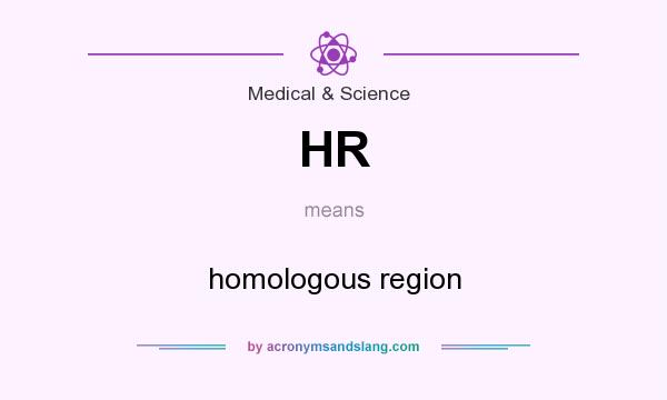 What does HR mean? It stands for homologous region