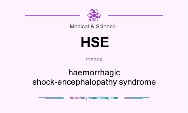 What does HSE mean? It stands for haemorrhagic shock-encephalopathy syndrome