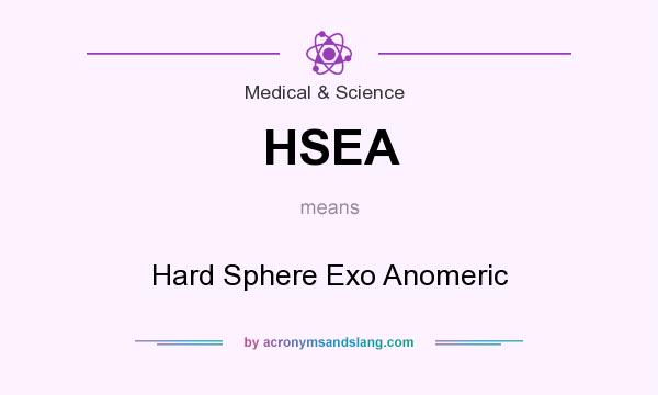What does HSEA mean? It stands for Hard Sphere Exo Anomeric