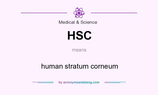 What does HSC mean? It stands for human stratum corneum