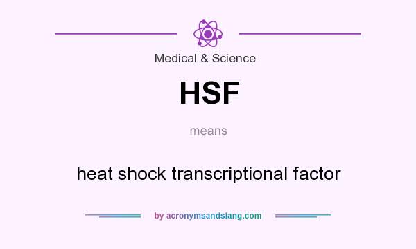 What does HSF mean? It stands for heat shock transcriptional factor
