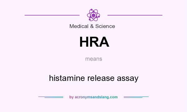 What does HRA mean? It stands for histamine release assay