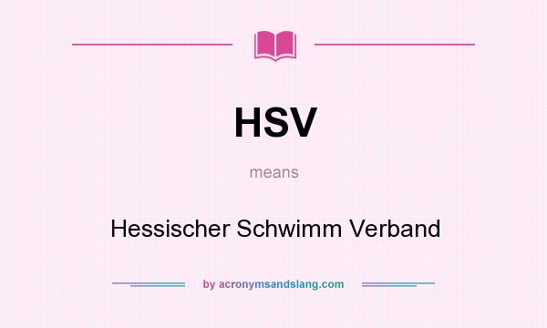 What does HSV mean? It stands for Hessischer Schwimm Verband