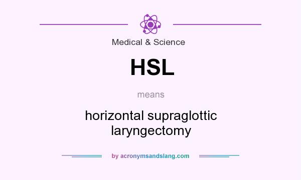 What does HSL mean? It stands for horizontal supraglottic laryngectomy