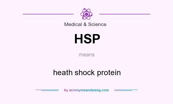 What does HSP mean? It stands for heath shock protein