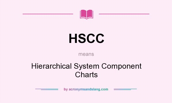 What does HSCC mean? It stands for Hierarchical System Component Charts