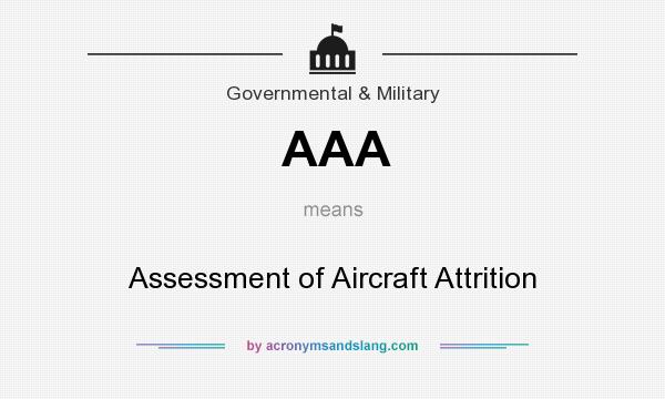 What does AAA mean? It stands for Assessment of Aircraft Attrition