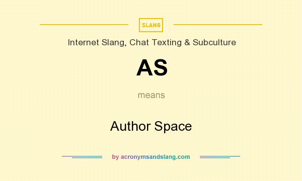 What does AS mean? It stands for Author Space