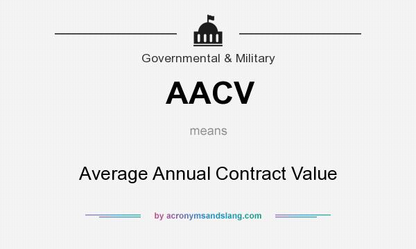 What does AACV mean? It stands for Average Annual Contract Value