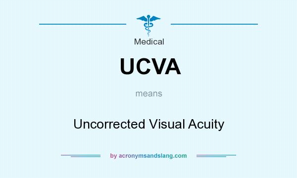 What does UCVA mean? It stands for Uncorrected Visual Acuity
