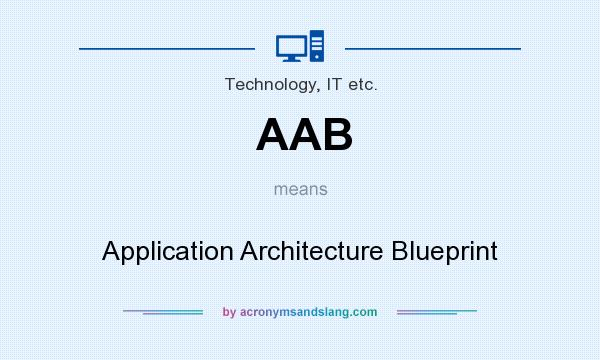 What does AAB mean? It stands for Application Architecture Blueprint