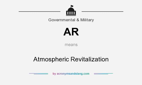 What does AR mean? It stands for Atmospheric Revitalization
