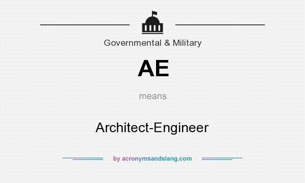 What does AE mean? It stands for Architect-Engineer