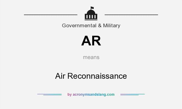 What does AR mean? It stands for Air Reconnaissance