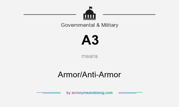 What does A3 mean? It stands for Armor/Anti-Armor