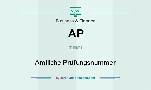 What does AP mean? It stands for Amtliche Prüfungsnummer
