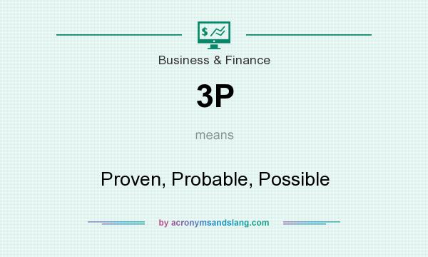 What does 3P mean? It stands for Proven, Probable, Possible