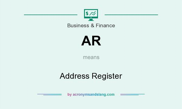 What does AR mean? It stands for Address Register