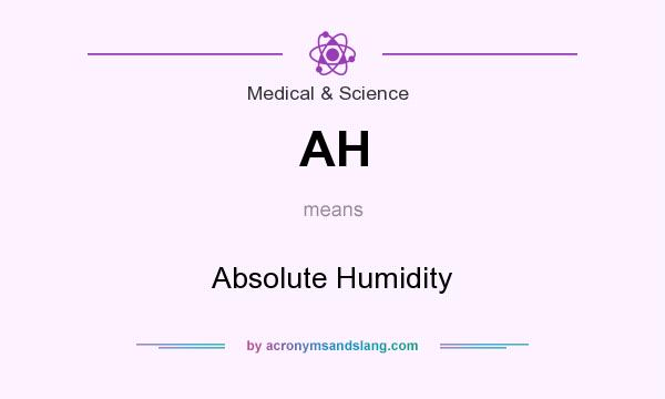 What does AH mean? It stands for Absolute Humidity