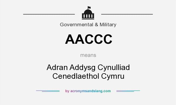 What does AACCC mean? It stands for Adran Addysg Cynulliad Cenedlaethol Cymru