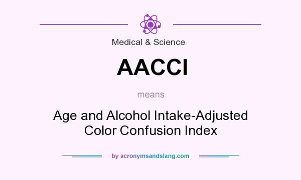 What does AACCI mean? It stands for Age and Alcohol Intake-Adjusted Color Confusion Index