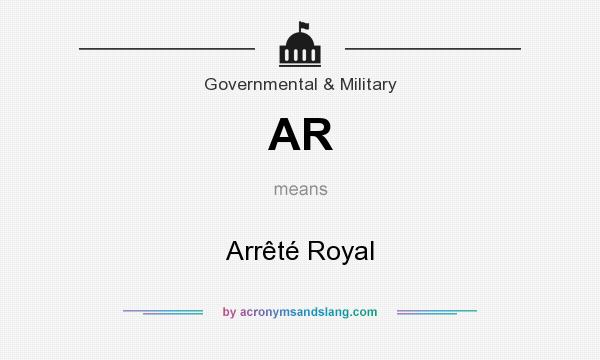What does AR mean? It stands for Arrêté Royal