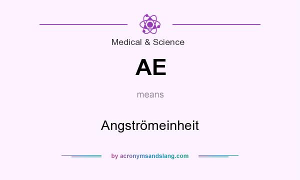 What does AE mean? It stands for Angströmeinheit