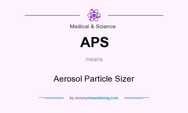 What does APS mean? It stands for Aerosol Particle Sizer