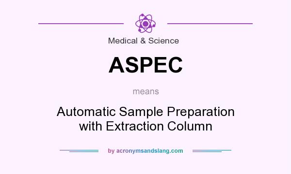 What does ASPEC mean? It stands for Automatic Sample Preparation with Extraction Column