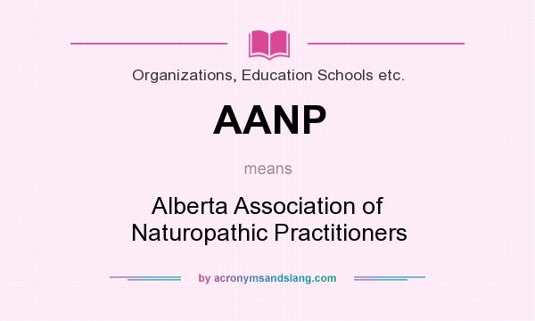 What does AANP mean? It stands for Alberta Association of Naturopathic Practitioners