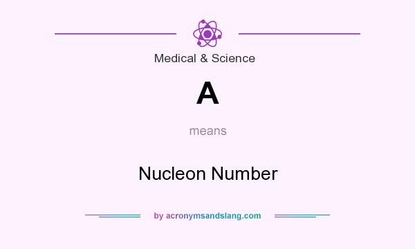 What does A mean? It stands for Nucleon Number