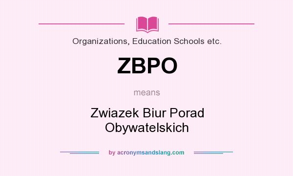 What does ZBPO mean? It stands for Zwiazek Biur Porad Obywatelskich