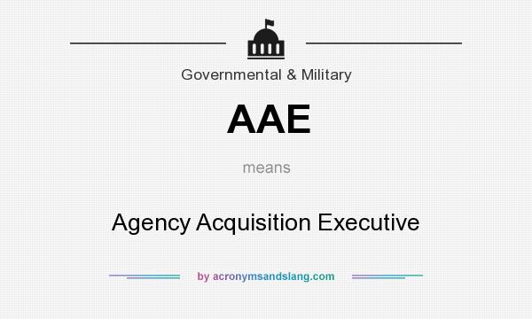 What does AAE mean? It stands for Agency Acquisition Executive