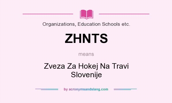What does ZHNTS mean? It stands for Zveza Za Hokej Na Travi Slovenije