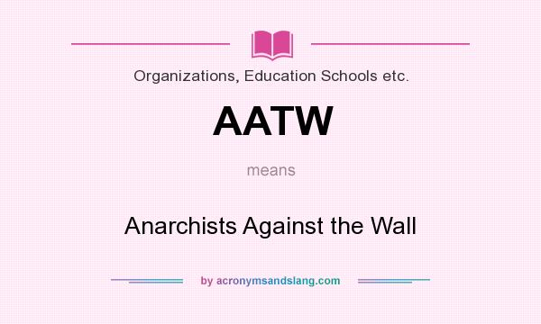 What does AATW mean? It stands for Anarchists Against the Wall