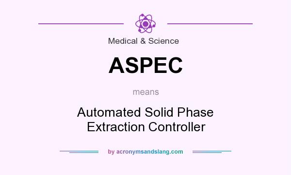 What does ASPEC mean? It stands for Automated Solid Phase Extraction Controller