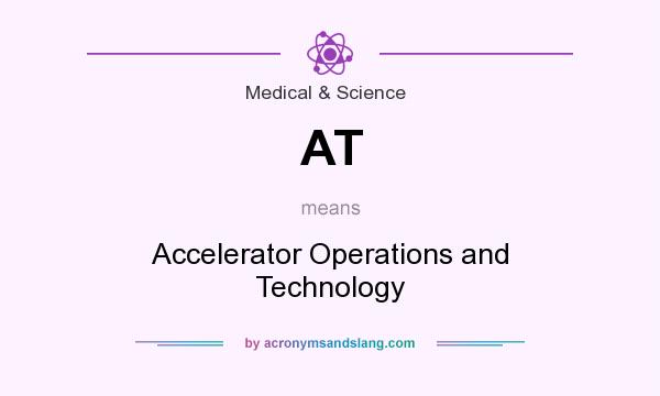 What does AT mean? It stands for Accelerator Operations and Technology