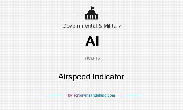 What does AI mean? It stands for Airspeed Indicator