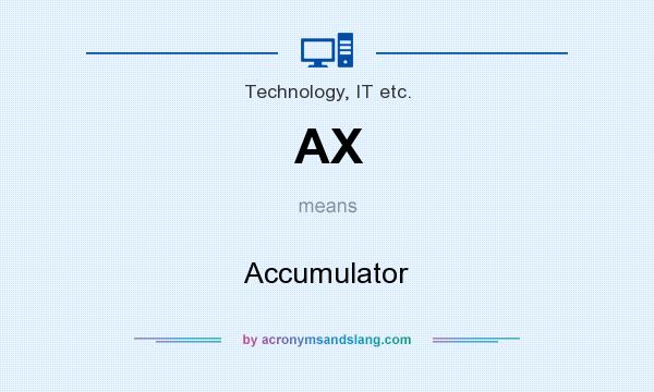 What does AX mean? It stands for Accumulator