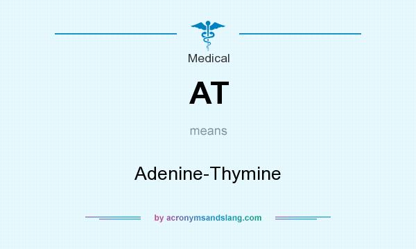 What does AT mean? It stands for Adenine-Thymine