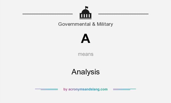 What does A mean? It stands for Analysis